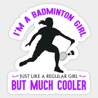 Badminton Girl Sticker